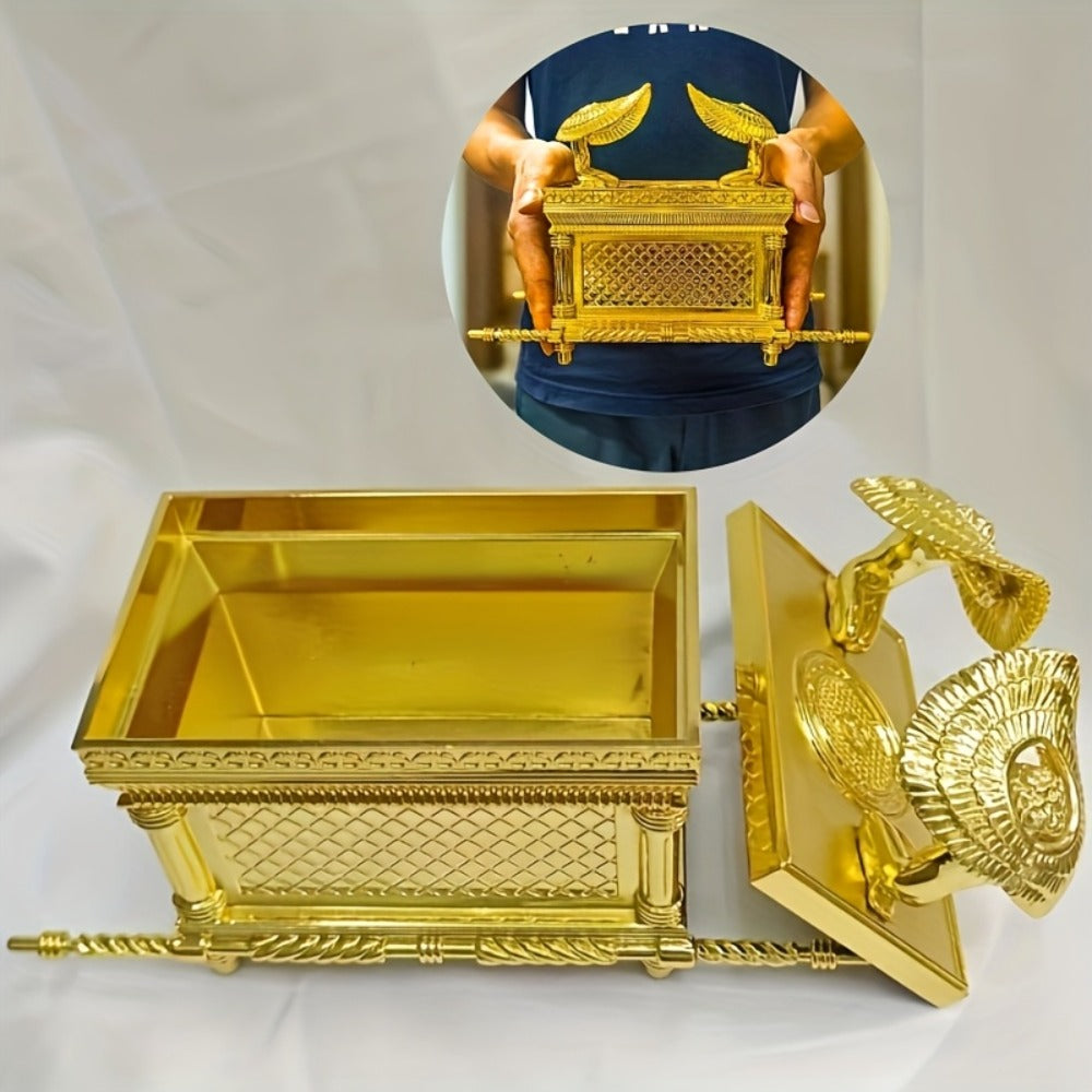 Ark of the Covenant Figurine – Golden Artisan Tabletop Statue, Spiritual Religious Decor for Home & Office, Hanukkah, Easter & Ramadan Gift Ornament, Indoor Outdoor Display, Medium - product image 8