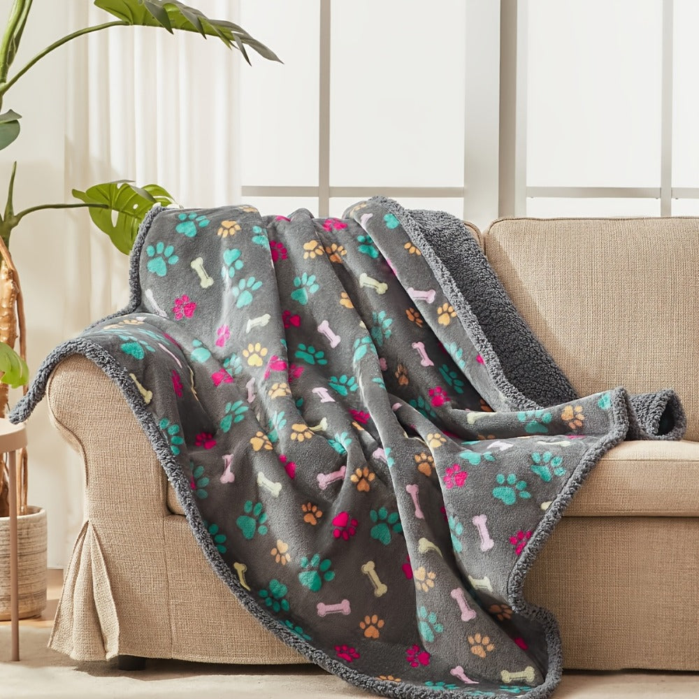 Waterproof Pet Blanket – Reversible Liquid-Proof Coral Fleece Dog Blanket for Couch, Sofa & Bed, Furniture Protector, 2 Patterns - product image 5