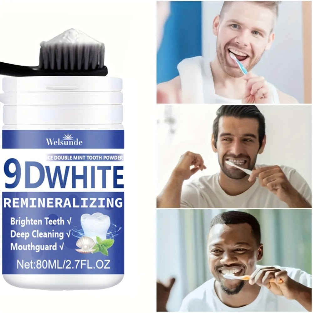 Hydroxyapatite Tooth Powder 3-Pack Remineralizing Whitening Deep Cleaning Mint Fresh Breath Enamel Repair Oral Care for Men Women 80ml Each Bottle - product image 9