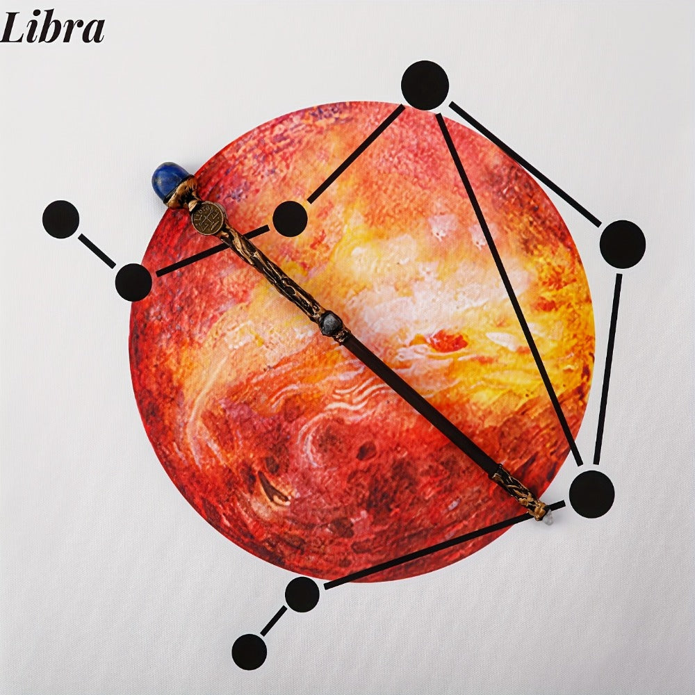 Handmade Astrology Wand All 12 Signs Aries Taurus Gemini Cancer Leo Virgo Libra Scorpio Sagittarius Capricorn Aquarius Pisces Cosplay Party Decor Birthday Gift | Zodiac Crystal Magic Wand with Gift Box