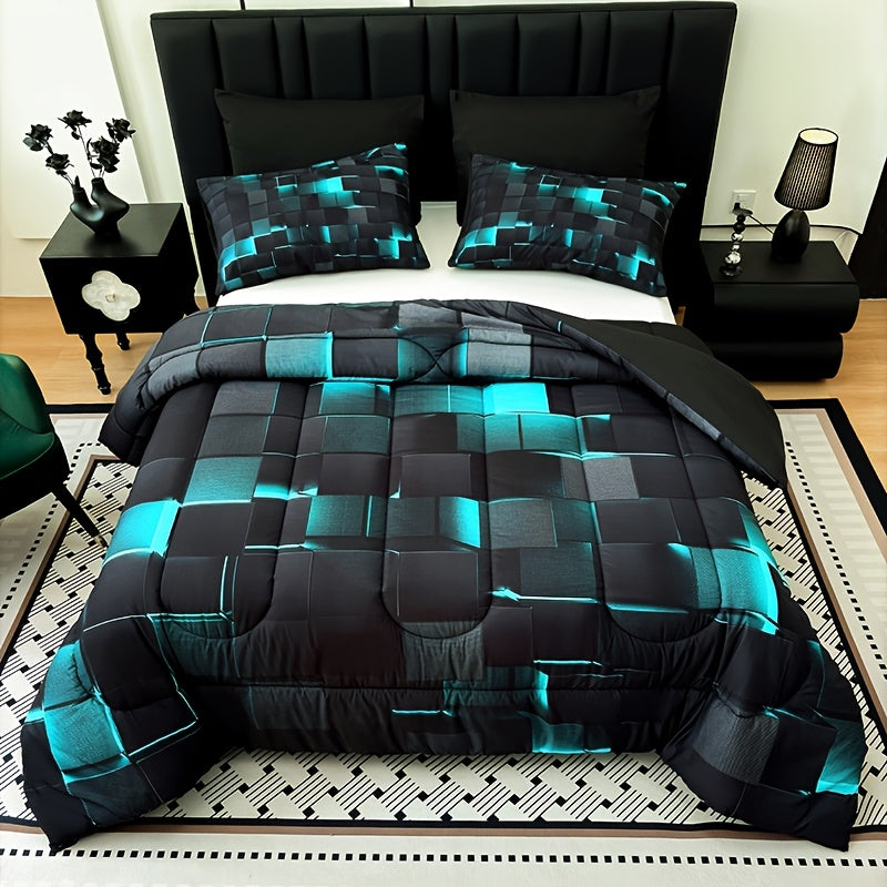 3 pcs Solid Color Diamond Quilted Large and King Size Bedding, Soft, Comfortable, and Fluffy, with Microfiber Filling and Lightweight, Breathable Fabric, Easy - product image 15