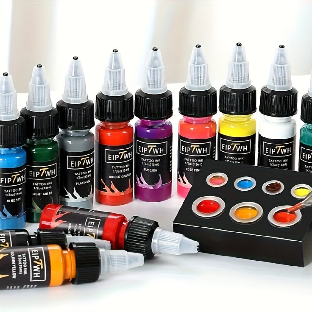 Tattoo Ink Set 14 Colors — EIPTWH 15ml Vivid Pigment Kit, Long-Lasting Skin-Safe Formula, Complete Professional & Beginner Color Palette for Body Art - product image 3
