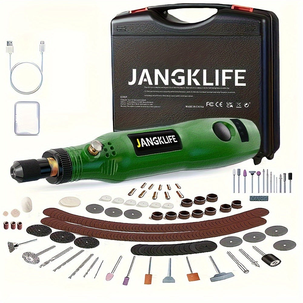 Cordless Rotary Tool Kit 102pcs – Rechargeable Engraving Pen with Adjustable Speed for Wood Carving, Sanding, Polishing & Etching, Portable Mini Electric Grinder - product image