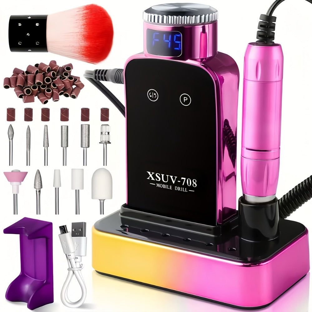 45000RPM Cordless Nail Drill Machine – Rechargeable Professional Electric Efile for Acrylic & Gel Nails | Variable Speed Nail Drill for Manicure, Pedicure, Shaping & Polishing, Sal - product image 6