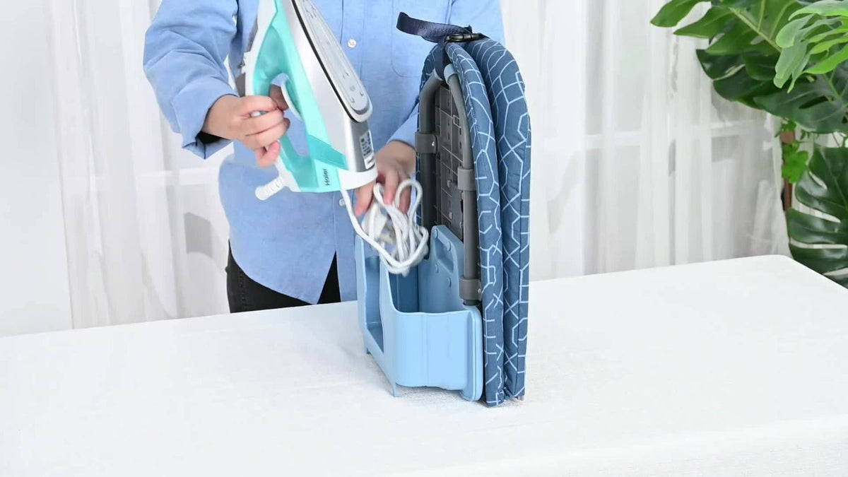 Tabletop Ironing Board with Iron Holder - Compact Portable Mini Ironing Board with Non-Slip Feet, Heat Resistant Cover, Space Saving Design for Small Spaces, Dorm, Travel - Pink - product image 7