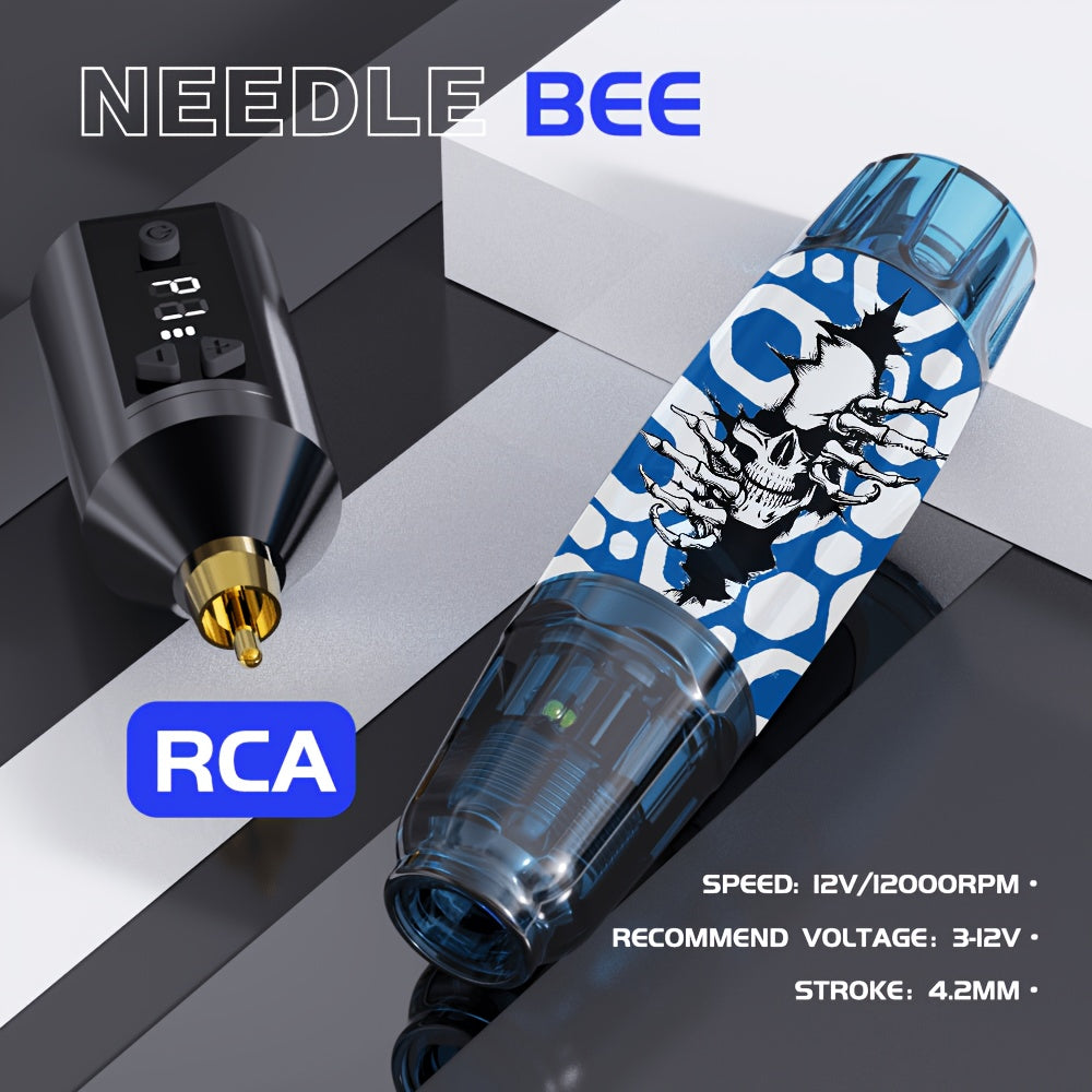 Wireless Tattoo Pen Kit GOLDPLUME Complete Set with Power Supply 10 Cartridge Needles 7 Ink Bottles Rotary Tattoo Machine for Beginners & Professional Artists - product image 4