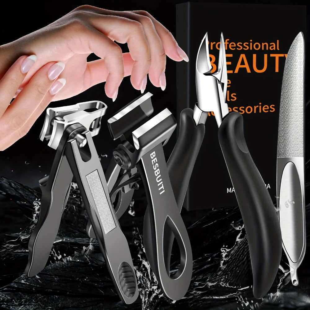Thick Toenail Clipper Set for Seniors & Diabetics — Wide Jaw Ingrown Toenail Clipper, Heavy Duty Angled Nail Clipper & Nail File Kit for Men and Women, Professional Thick Nail Cutt - product image 7