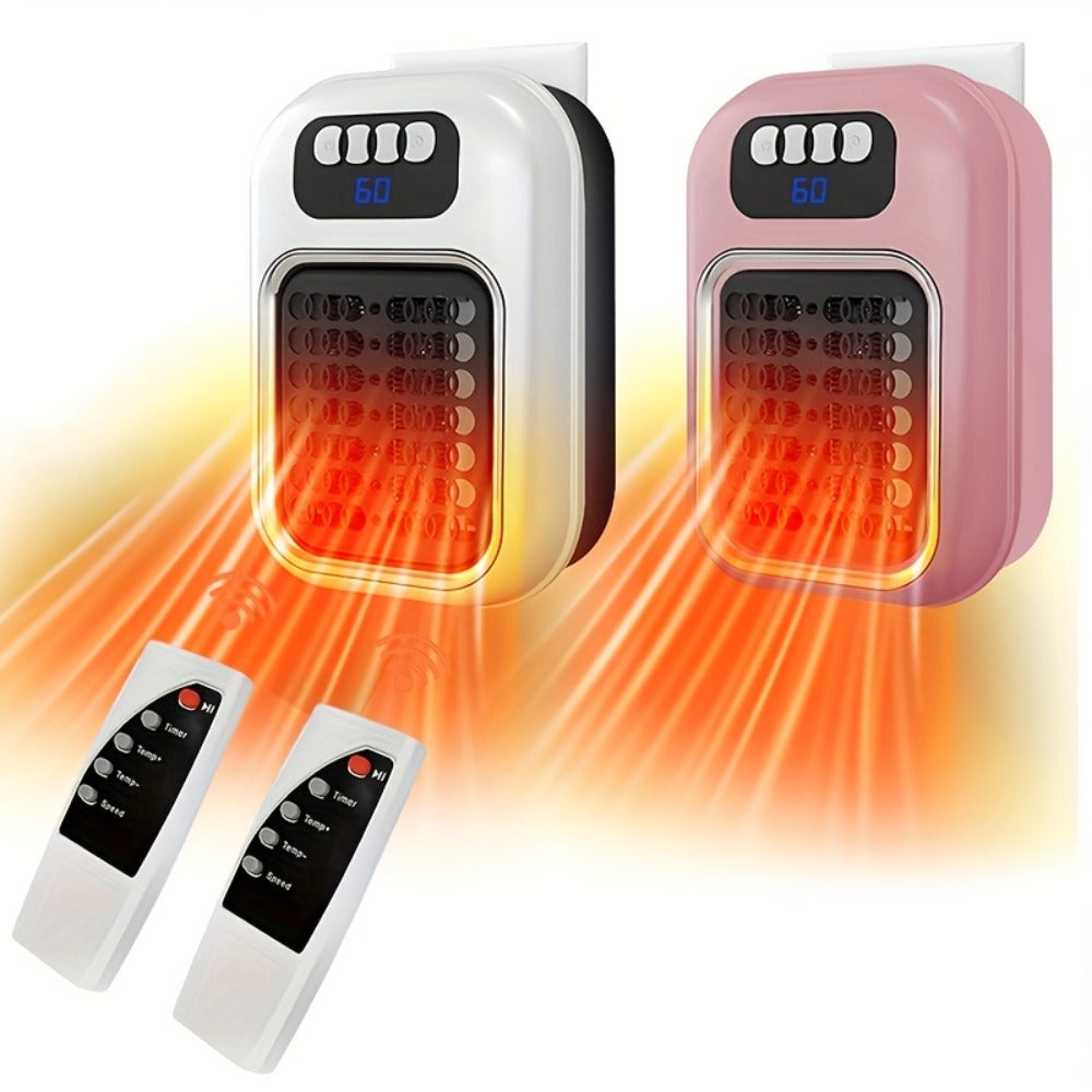 Wall Mounted Mini Electric Space Heater – Fast Heating, 3 Modes, Adjustable Temperature, Overheat & Tilt Protection, Display Screen, Portable Plug-In Heater for Home, Office, Bathr - product image