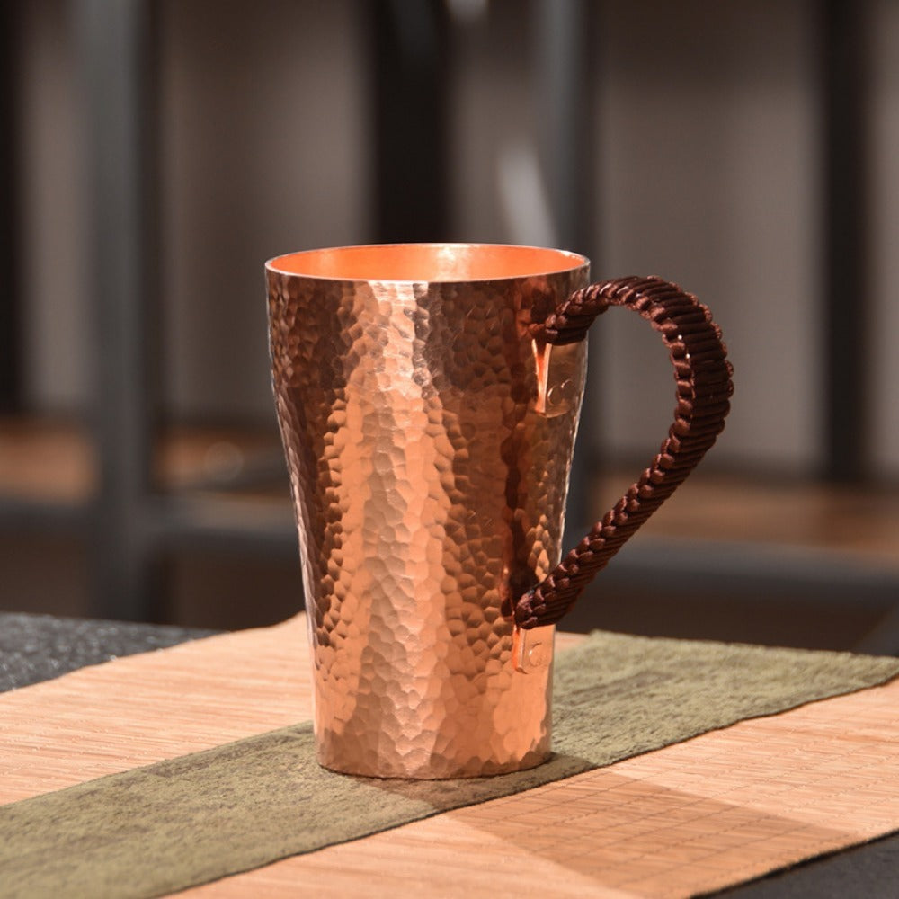 Handcrafted Copper Mug with Hammer Pattern – Pure Copper Coffee Mug, Tea Cup & Water Vessel – Artisan Copper Drinking Cup for Moscow Mule, Milk, Hot & Cold Beverages – Unique Kitch - product image 2