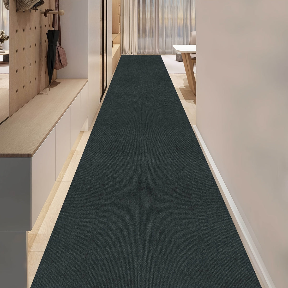 Striped Runner Rug Non-Slip Machine Washable – 100% Polyester PVC Backing Indoor Outdoor Hallway Mat, Soundproof 0.2" Thick Carpet for Kitchen, Patio & Entryway – 5 Colors, 4 Sizes - product image 17