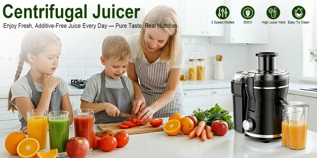 Centrifugal Juicer Machine 500W Wide 3" Feed Chute for Whole Fruits & Vegetables - Dual Speed, High Juice Yield, Stainless Steel, Dishwasher Safe Detachable Parts, Easy Clean Juice - product image 10