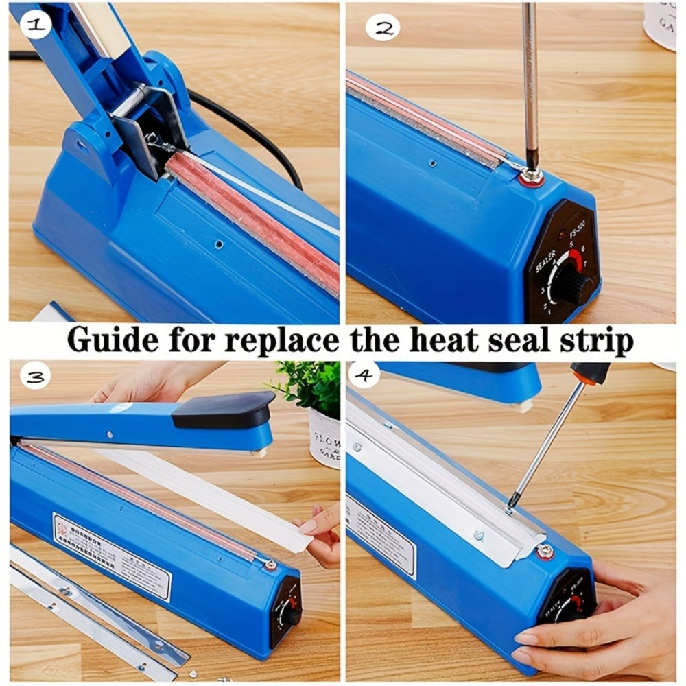 Impulse Heat Sealer 8" & 12" | Adjustable Temperature Poly Bag Sealing Machine for Plastic, Mylar, PE & PP Bags – Portable Manual Heat Sealer for Home, Restaurant, Retail & Food St - product image 11