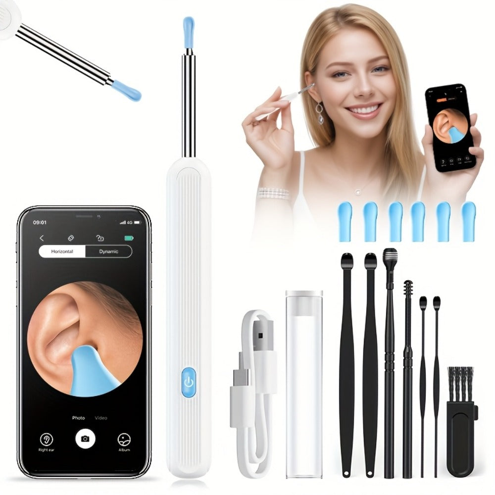 1080P Ear Wax Removal Tool with Camera – Wi-Fi Ear Cleaning Kit with 6 Spoons & Tweezers, Rechargeable, Visual Ear Cleaner for Safe Ear Care at Home - product image 7