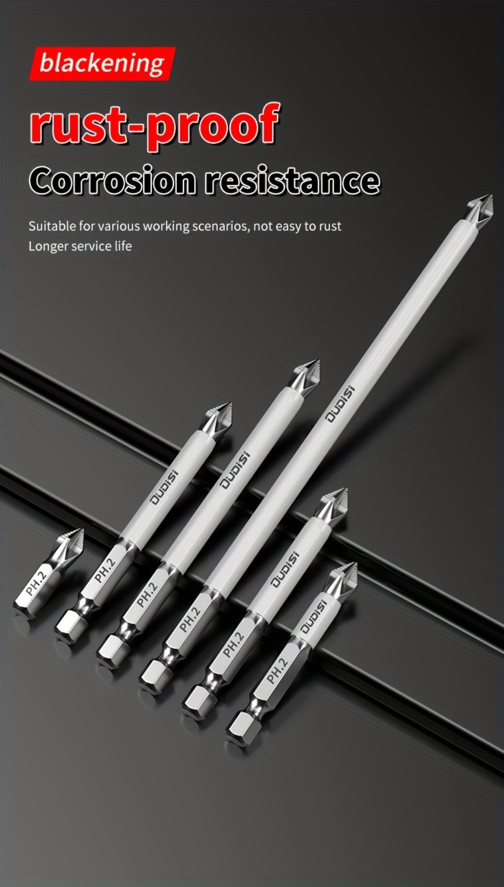 Magnetic Screwdriver Bits Set 6pcs, Phillips Cross Drill Bits with High-Strength Impact Resistance & Non-Slip Design, Electric Screwdriver Bit Kit 25 50 65 70 90 150mm for Power Dr - product image 18
