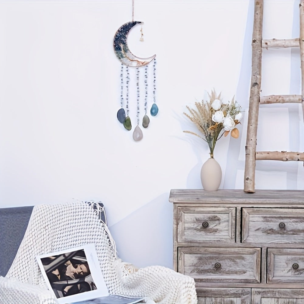 Dreamcatcher Moon Suncatcher Wall Hanging – Handmade Boho Wind Chime Pendant for Indoor Outdoor Garden, Courtyard & Party Decor – Christmas & Birthday Gift - product image 24