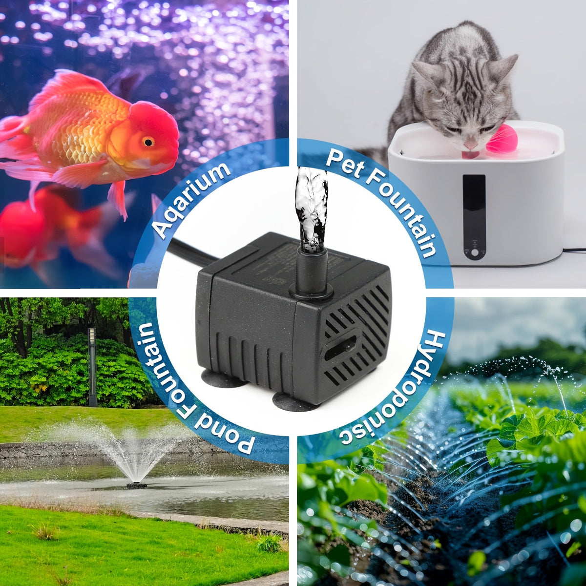 Cat Water Fountain Replacement Pump – Quiet Aquarium Motor - product image 3