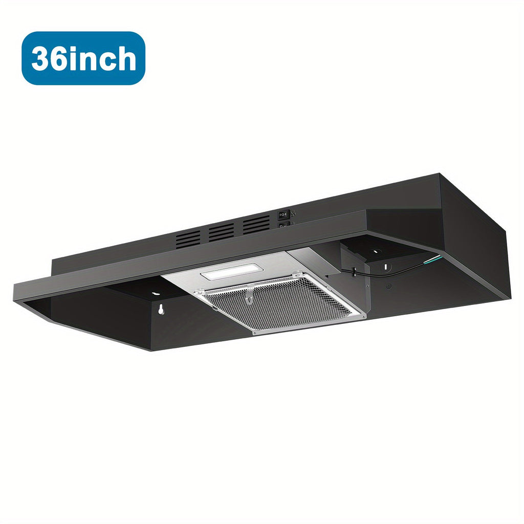 Range Hood 36 Inch Under Cabinet Ducted Ductless Convertible Stainless Steel 350CFM 2-Speed Exhaust Fan LED Light 3-Layer Aluminum Mesh Filter Top Rear Venting Kitchen Vent Hood - product image 37