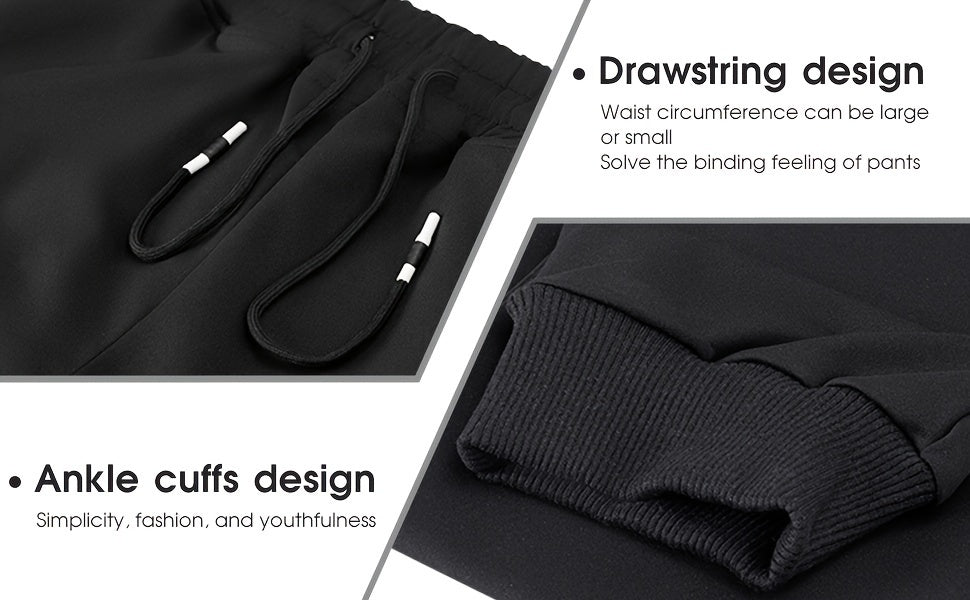 3pcs Men's Jogger Sweatpants - Ultra-Elastic Gym Pants with Deep Side Pockets, Mid-Rise Athletic Workout Bottoms, Solid Color Casual & Training Wear - product image 4