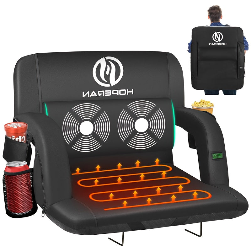 Heated Stadium Seat with Massage | 3-Level Heat & 6 Modes