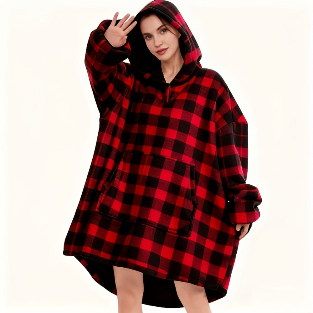Hooded Wearable Blanket – Double-Sided Flannel Suede Hoodie Blanket for Women & Men, 500gsm Oversized Warm Cozy Sweatshirt - product image 8