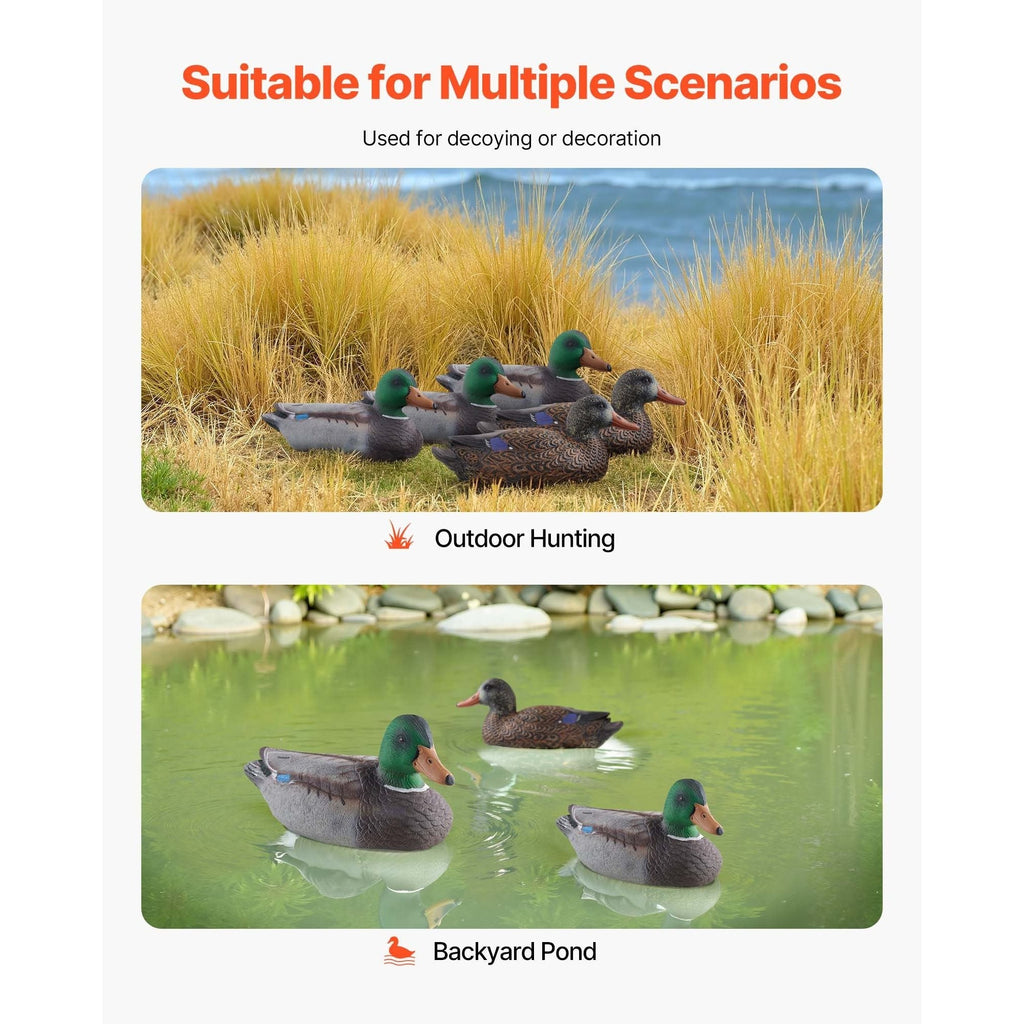 Realistic Floating Teal Decoy Set with Bionic Painting, XPE Compression Storage, 3 Male & 3 Female Ducks for Hunting, Pond Garden Yard Decoration, Flock - product image 5