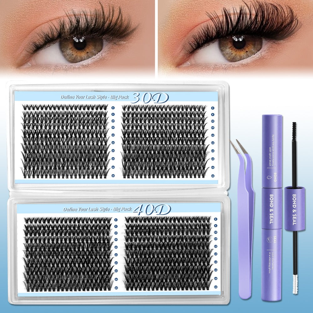 800Pcs Fluffy Wispy Lash Clusters Kit — 30D 40D Mixed Length 8-16mm DIY Eyelash Extensions with 2-in-1 Bond & Seal Glue and Tweezers, Natural Long-Lasting Cluster Lashes for Everyd - product image 10