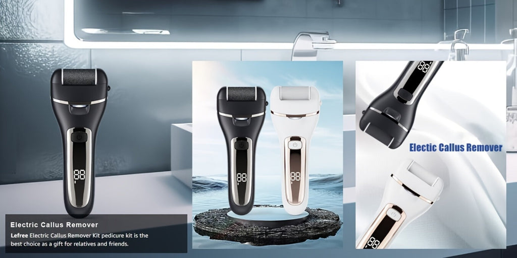 Electric Foot File 14-in-1 Rechargeable Pedicure Kit 3 Roller Heads Dead Skin Callus Remover Portable Foot Scrubber Professional Foot Care Tool for Women Men Black White Silver - product image 13