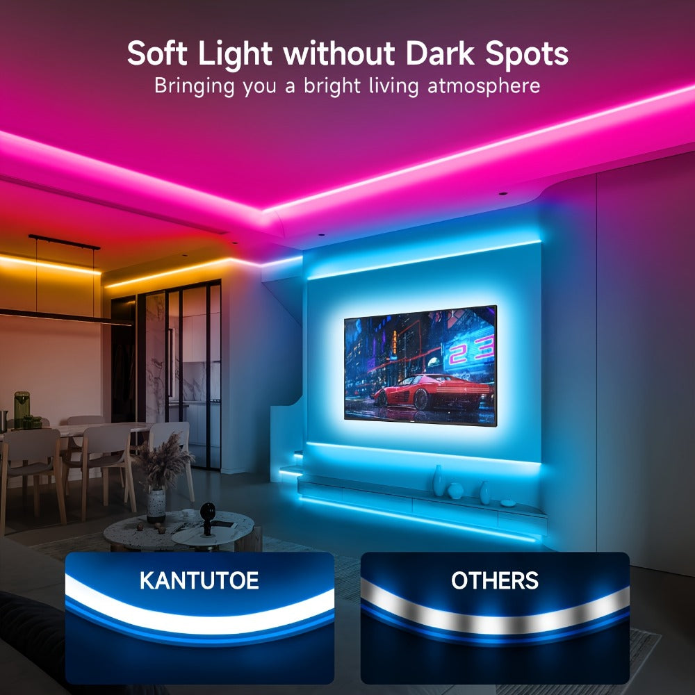 LED Neon Rope Light IP65 Waterproof – RGB Color Changing Light Strip, App & Remote Control, Music Sync, Silicone Neon Light for Bedroom, Gaming Room, Indoor & Outdoor Decoration (3 - product image 2