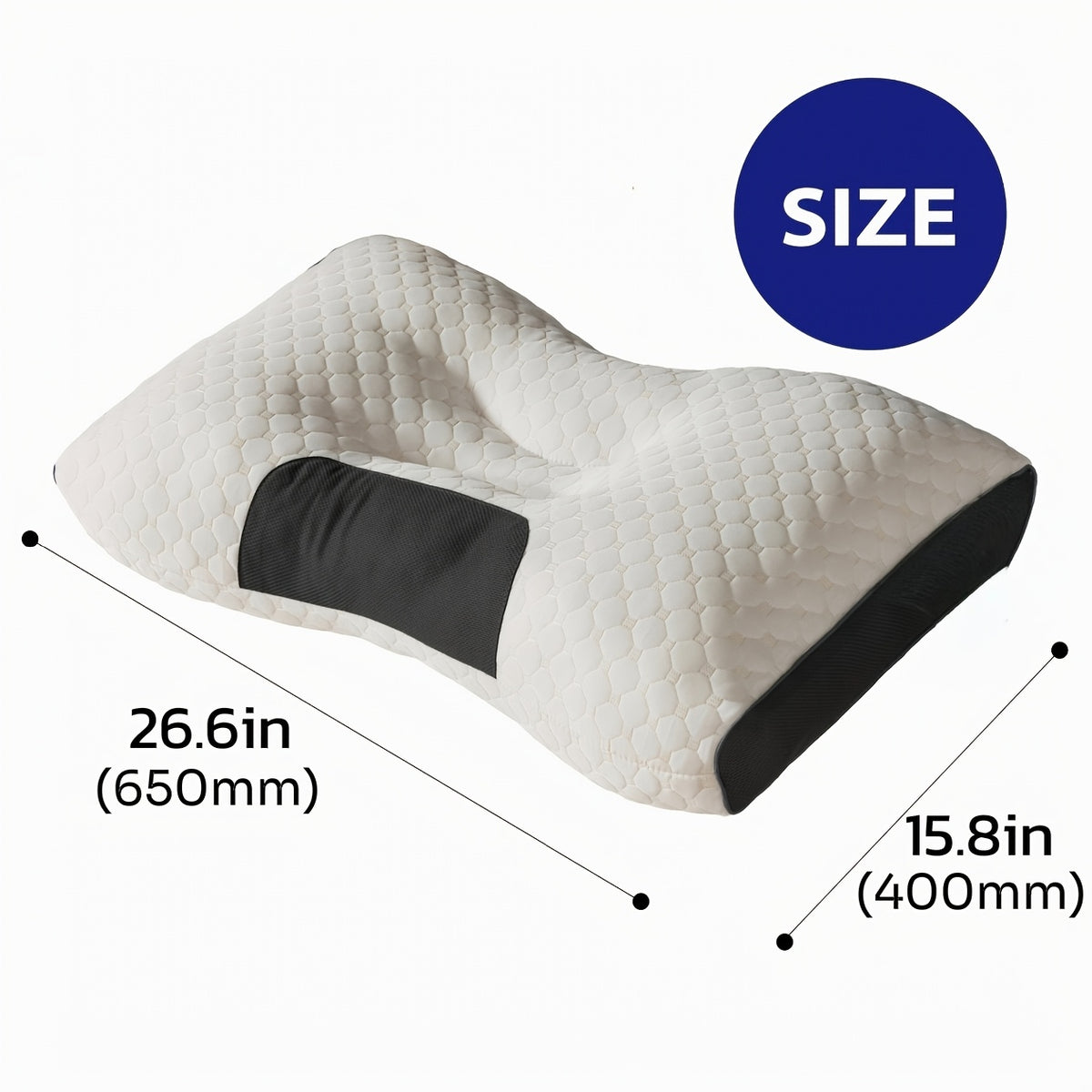 2pcs Ergonomic Low-Profile Bed Pillows, Contoured Design Fits Neck Curve, Suitable for Side and Back Sleepers, Breathable All-Season Bedding Pillows, Ideal - product image 4
