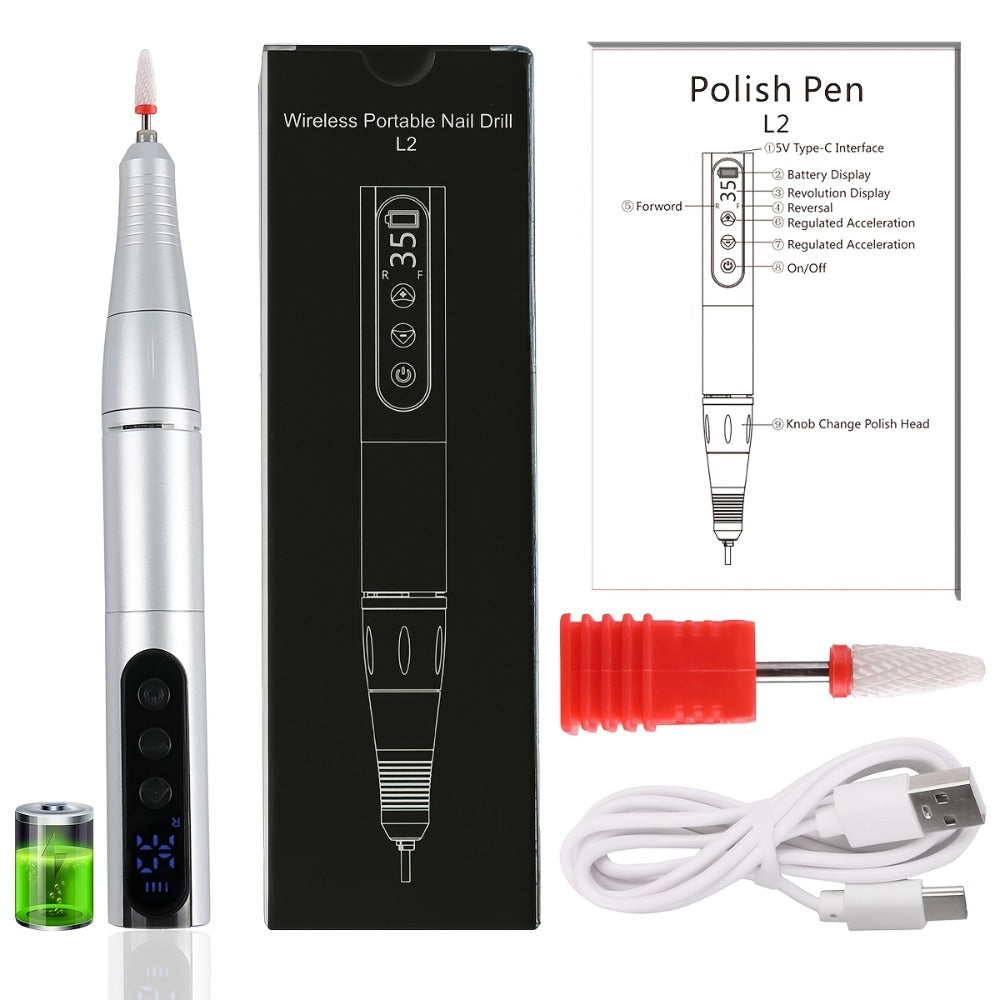 35000RPM Electric Nail Drill Rechargeable – Portable USB-Powered Low Noise Nail Efile for Manicure & Pedicure | Professional Cordless Nail Drill for Acrylic & Gel Nails, Gift for W - product image 5