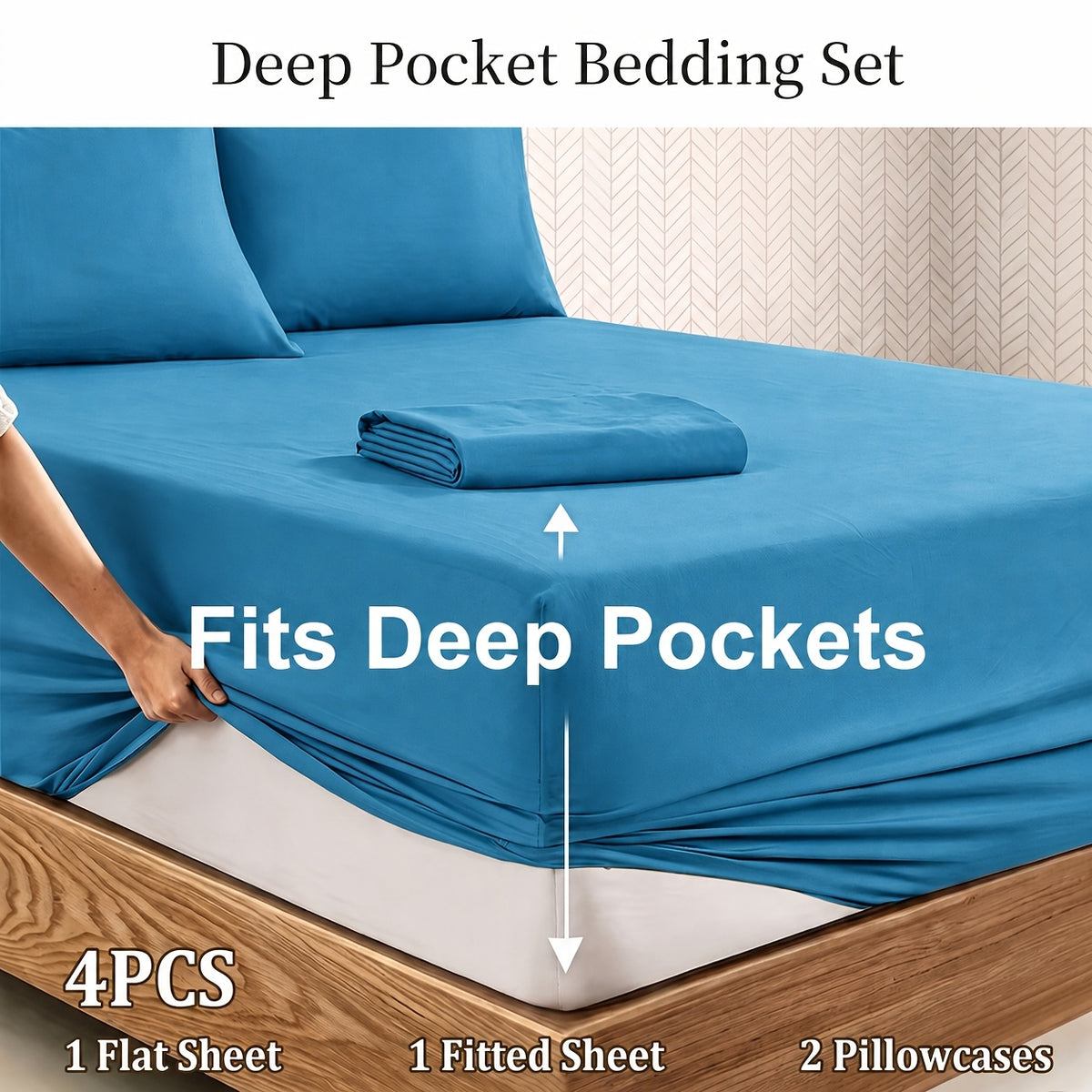 Deep Pocket Bed Sheet Set, Soft Brushed Fabric, Breathable All Season, Easy Care Kids Bedding, Great Christmas & Halloween Gift for Kids, Bedroom Dorm Use - product image 19