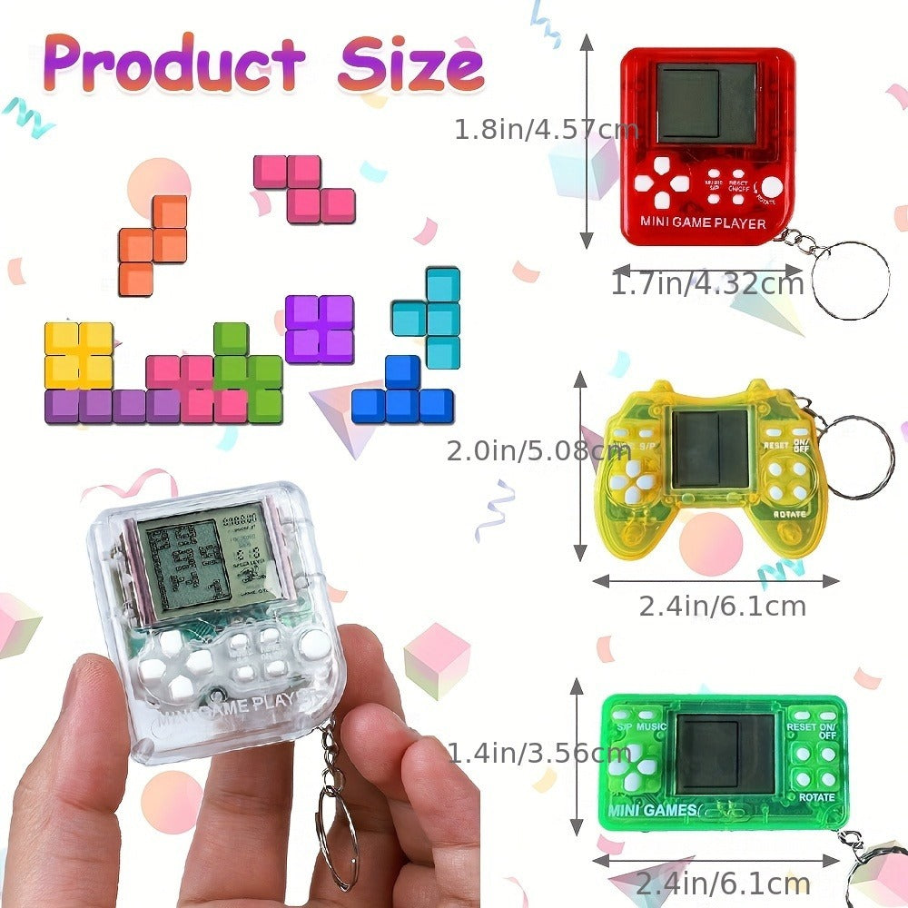Mini Video Game Keychain Set Boys Birthday Party Supplies Goodie Bag Stuffers Classroom Prizes Gamer Gift | 18-Piece Gaming Keychain Party Favors for Kids