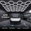LED Hexagonal Garage Light 6500K – Super Bright Daylight White Shop Light 42W–620W for Auto Detailing, Warehouse, Workshop, Basement & Gym (1 to 32 Grids, Hex Frame Available) - product image 28