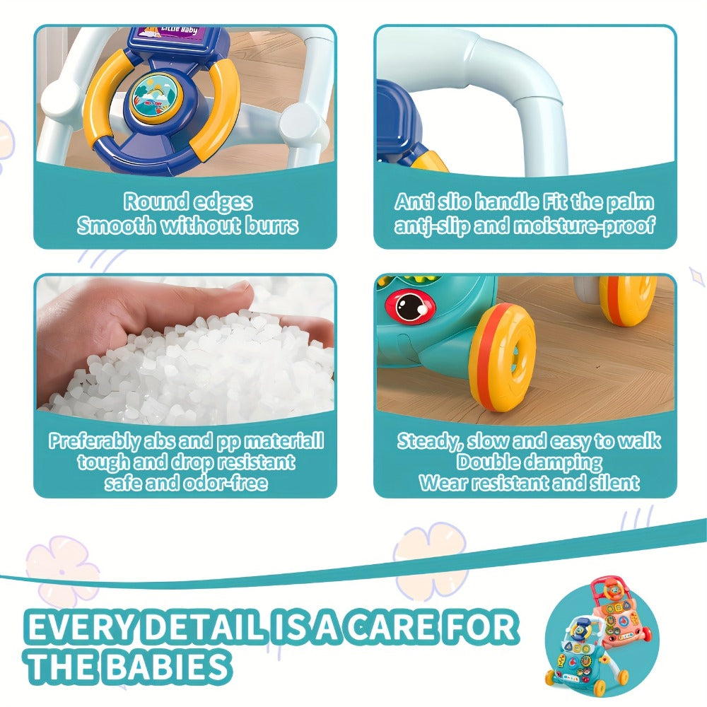 Musical Baby Walker Toy with Anti-Rollover Safety | Multi-Function Sit-to-Stand Activity Center for Early Walking Development, Interactive Learning Push Walker - product image 10