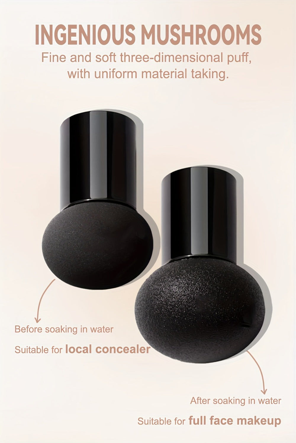 Air Cushion Foundation Full Coverage Moisturizing Lightweight Long-Wear Dewy Radiant Finish with Mushroom Sponge Applicator Buildable Coverage for All Skin Types Ivory White Natura - product image 12