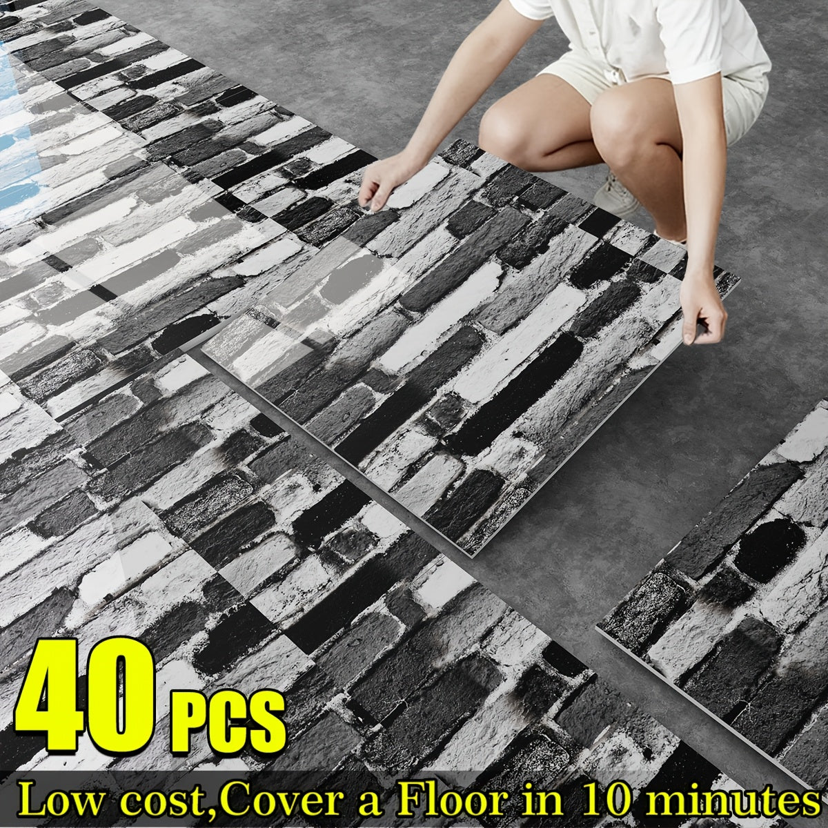 Marble Floor & Wall Decals 40-Pack Self-Adhesive Waterproof Removable Vinyl Sheets – Luxury Marble Pattern Tile Stickers for Bathroom, Kitchen & Living Room - product image 13