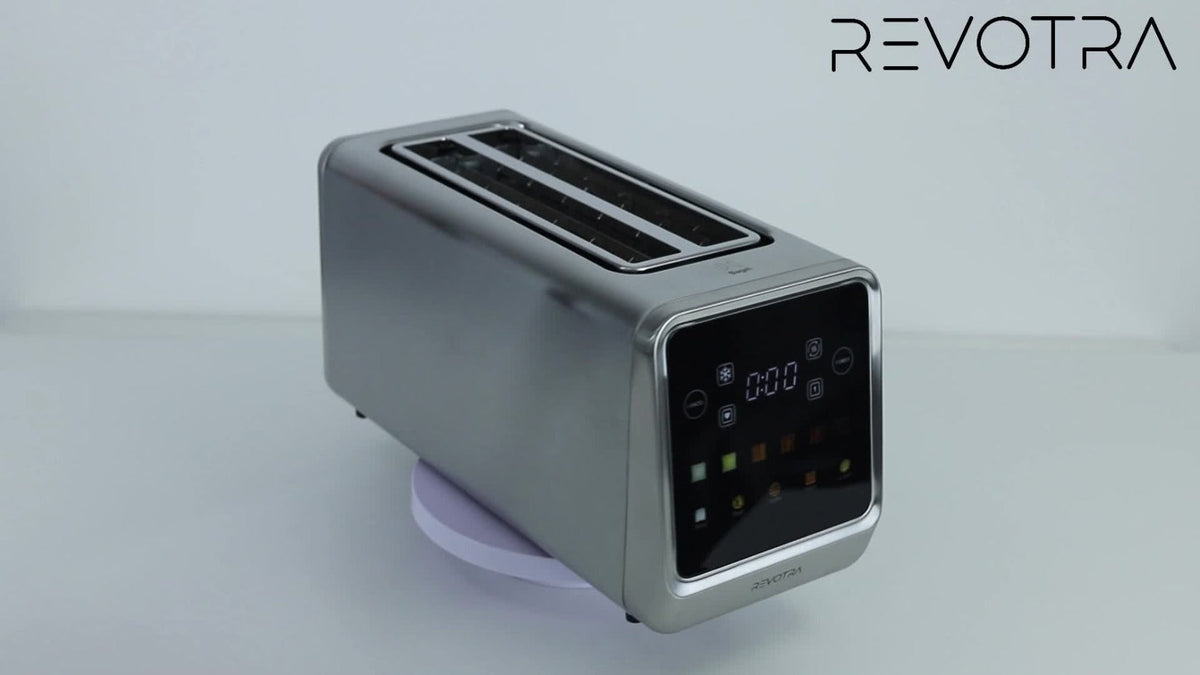 4-Slice Toaster Long Slot Stainless Steel – Touch Screen LED Display, 1.5" Wide Slots, Countdown Timer, Memory Function, Dual Control, 6 Shade Settings - product image 9