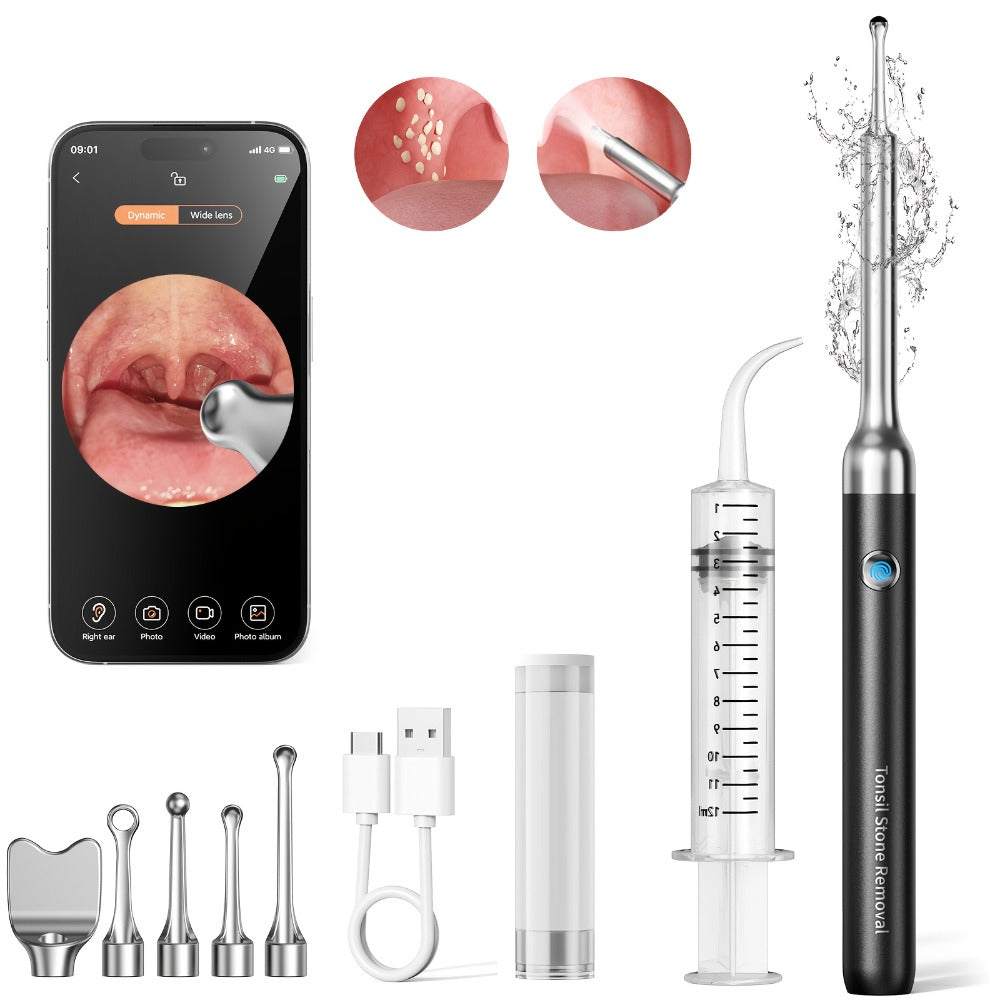 Intelligent Visual Tonsil Stone Removal Kit – 1080P HD Camera, 6 LED Lights, Wi-Fi & App Connection, Multi-Accessory Oral Inspection Tool for All Ages - product image 5