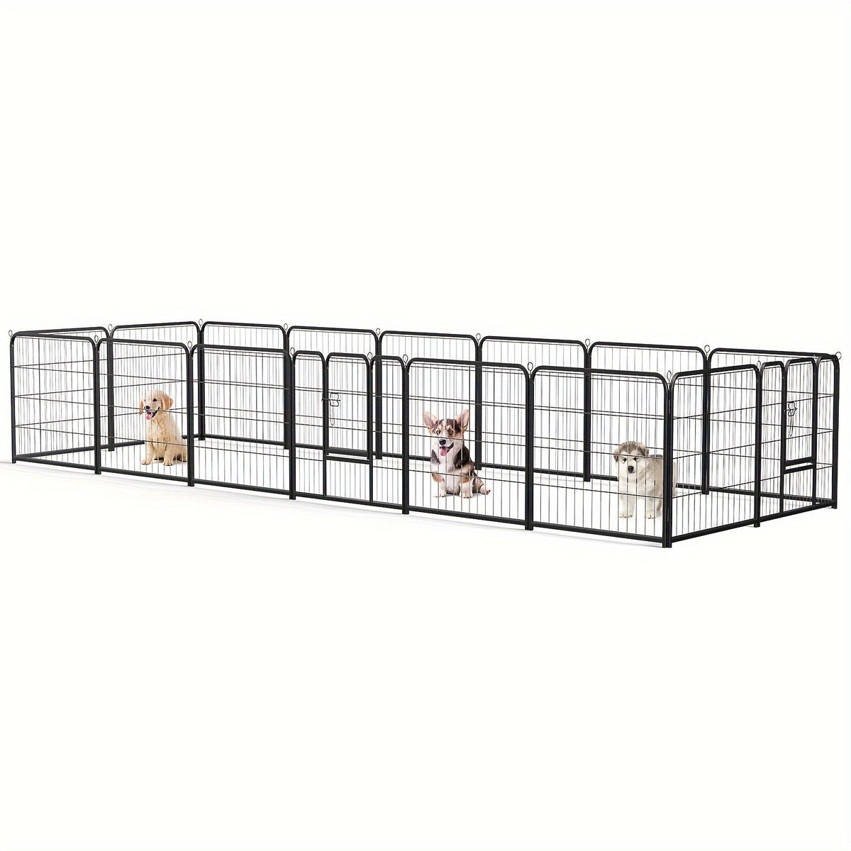 24 32 40 Inch Height Options for Small Medium Large Dogs & Puppies Sturdy Portable Enclosure – Pet Playpen Exercise Pen for Dogs 8 or 16 Panel Modular Indoor - product image 2
