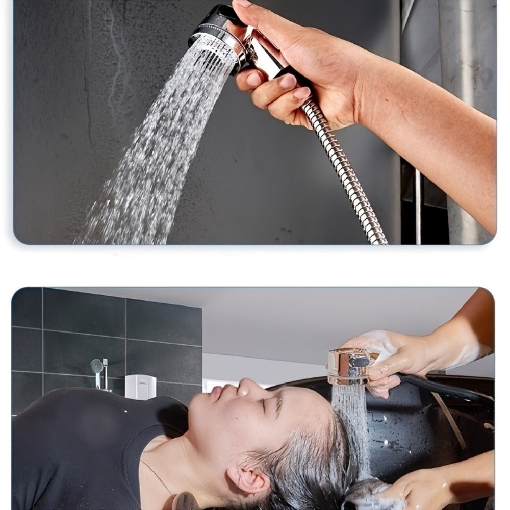 Handheld Shower Head Kit with Hose Bracket Diverter Faucet Adapter High Pressure Portable Shampoo Spray Set for Bathroom Sink Hair Washing Travel - product image 5