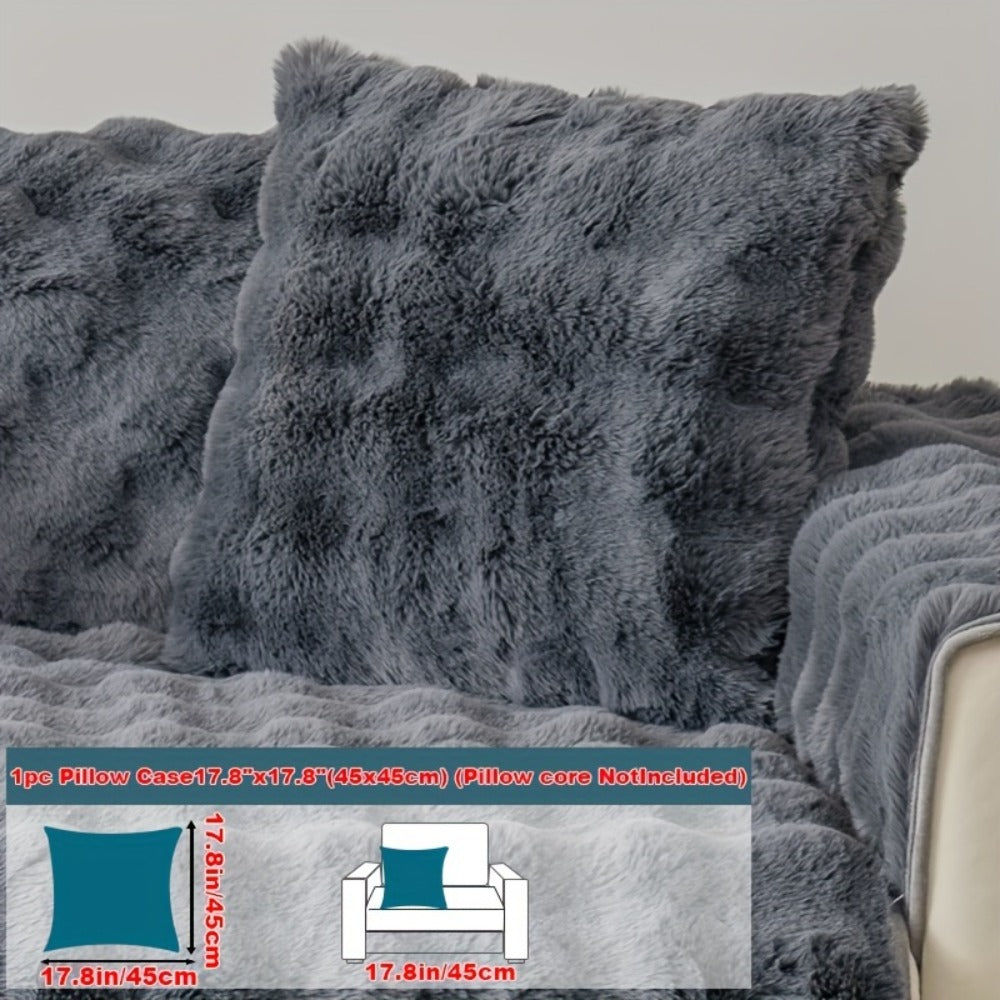 Faux Rabbit Plush Sofa Cover Winter Warm Thickened Anti-Slip Pet Friendly Cushion Protector for Living Room Bedroom Office 1 2 3 4 Seater - product image 11