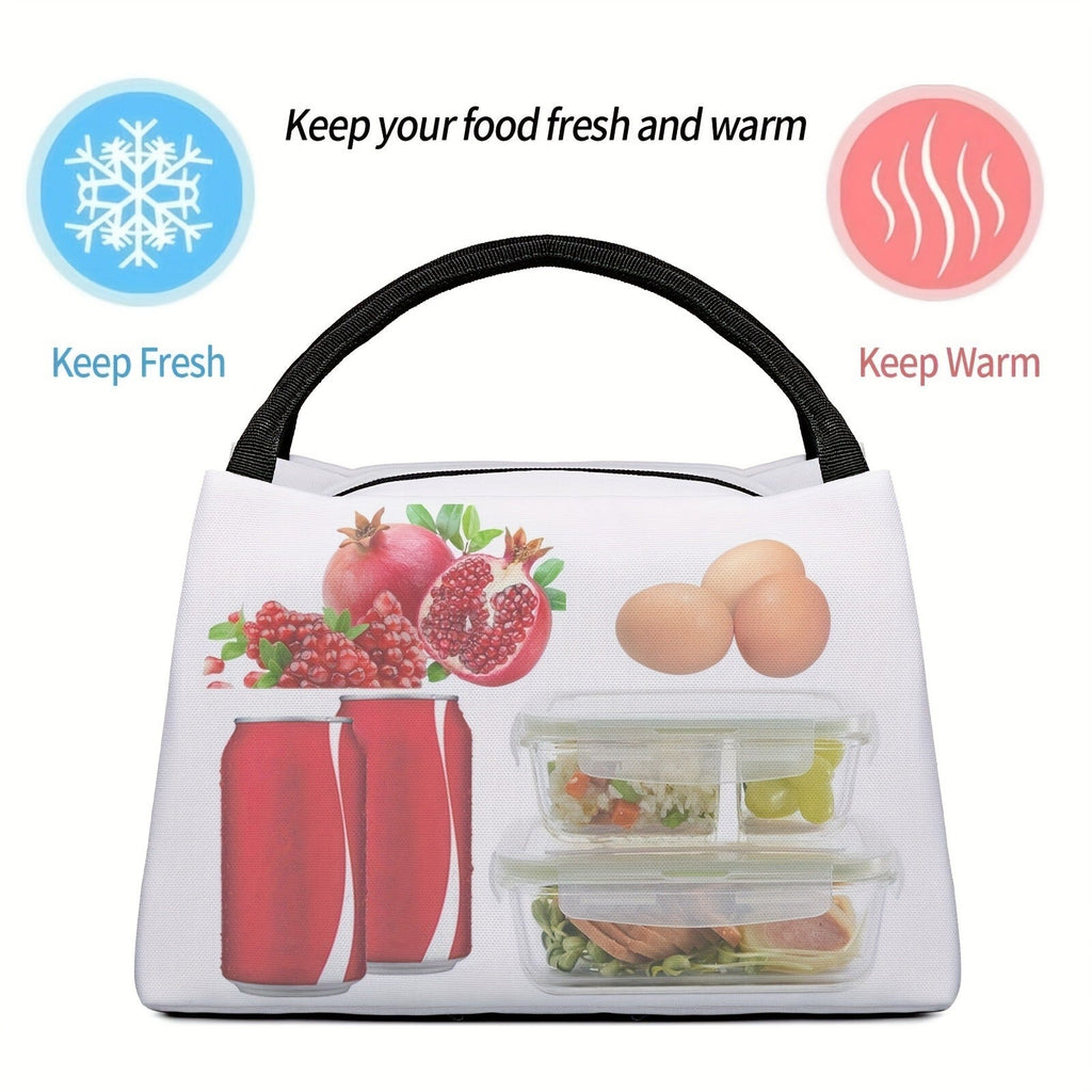 Cooler Bag with Grey Shark Pattern | Carry-along Reusable Insulated Lunch Bag for Camping, Picnic, Beach, Office, Home & Outdoor Use, Fun Kids & Adults Novelty Cooler Tote, 11 x 6.3 x 6.7 in