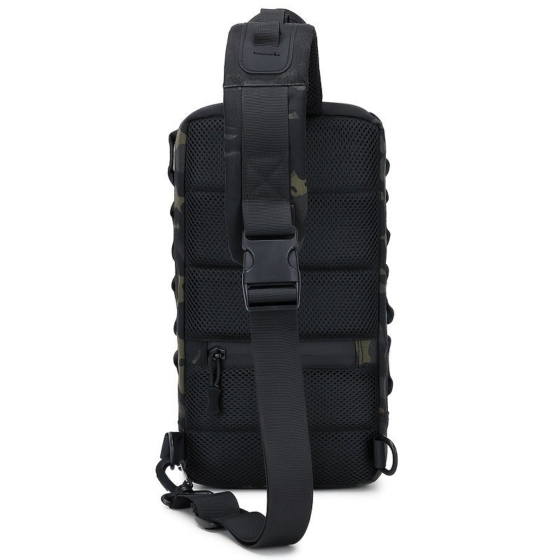 Large Capacity Tactical Chest Pack, Waterproof Nylon EDC Crossbody Bag for Hiking, Cycling, Fishing & Camping, Multi-Compartment, Adjustable Strap | MOLLE - product image 10