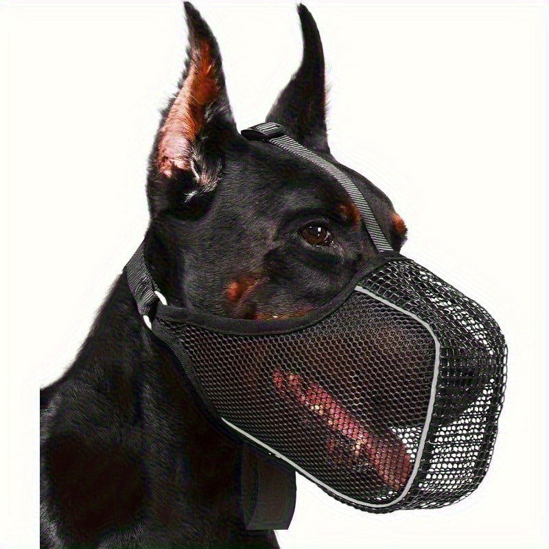 Dog Muzzle Reflective Mesh 2 Pack Anti-Bite Full Coverage with Adjustable Straps – Sizes M L XL XXL – Soft Breathable Polyester Dog Mask for Grooming Vet - product image 12