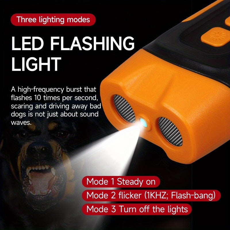 Adjustable Anti-Barking Trainer, Carry-along Indoor Outdoor Dog Behavior Corrector – Ultrasonic Dog Bark Control Device with LED Flashlight - product image 9