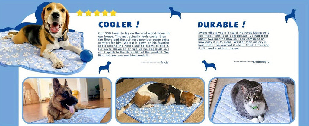 Pressure Activated Arc-Chill Fiber, Non-Toxic Washable Collapsible Pet Cool Mat for Summer, Indoor Outdoor Use, Small Medium Large XL – Dog Cooling Mat - product image 13