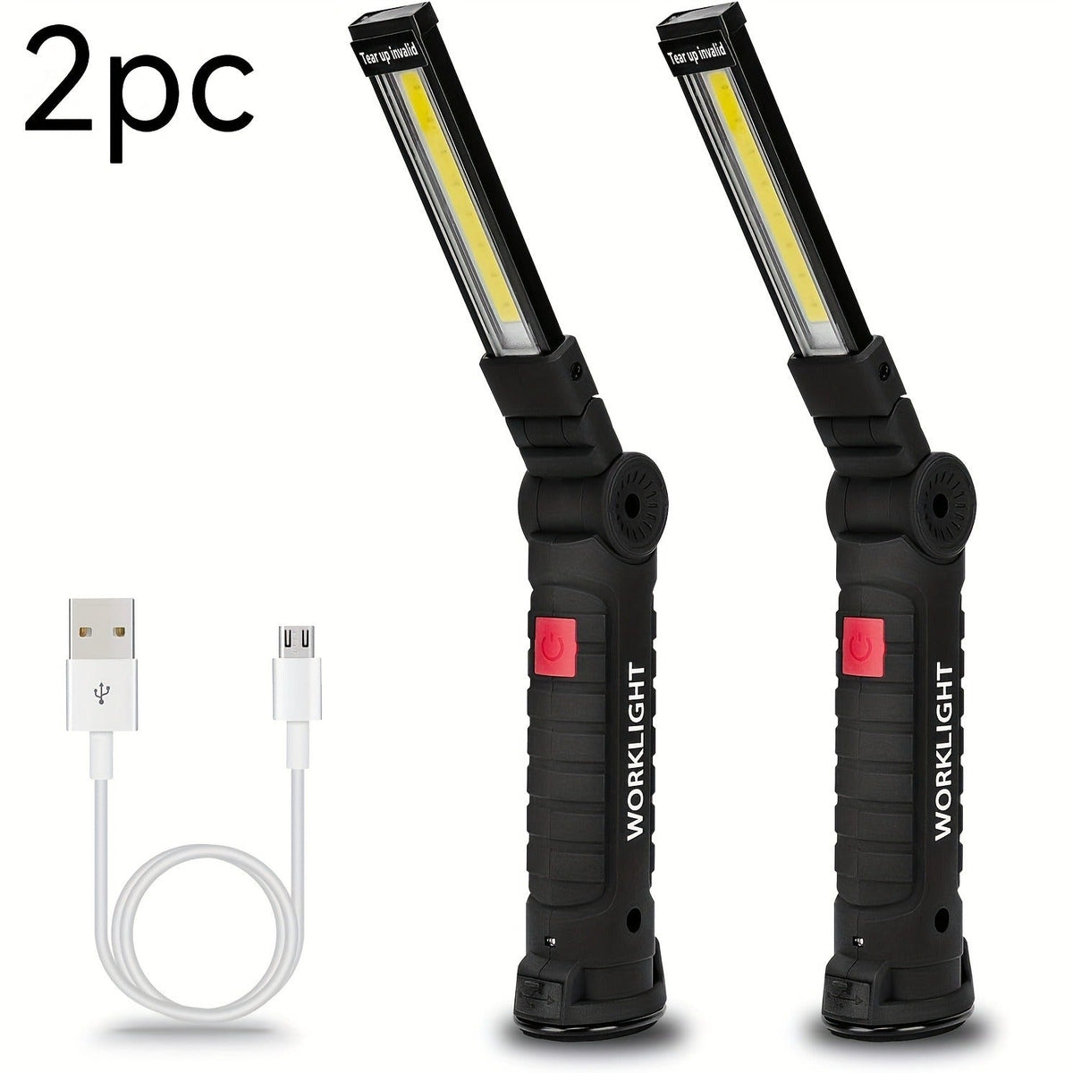 10 Pack – COB LED Work Light, 1000 Lumen Rechargeable Portable Hanging Camp Lamp with Built-In Battery, 200M Range for Camping, Yard, Party & Vehicle - product image 13