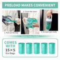 Travel-friendly Hands-Free Hygienic Waste Pick-Up System for Small Medium Large Dogs, Parks & Lawn Use – Dog Pooper Scooper No-Touch 2-in-1 with 75 Waste Bags - product image