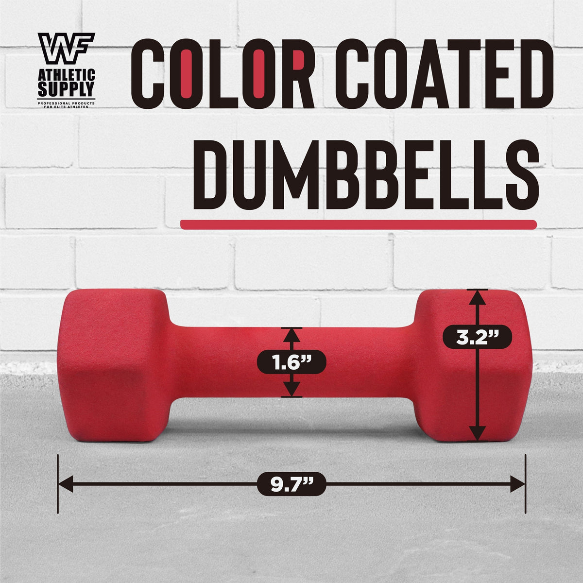 Neoprene Dumbbells Pair with Non-Slip Hex Shape | 2LB to 15LB Available in Yellow, Green, Red, Blue & Gray | Color-Coded Hand Weights for Women & Men, Strength - product image 19