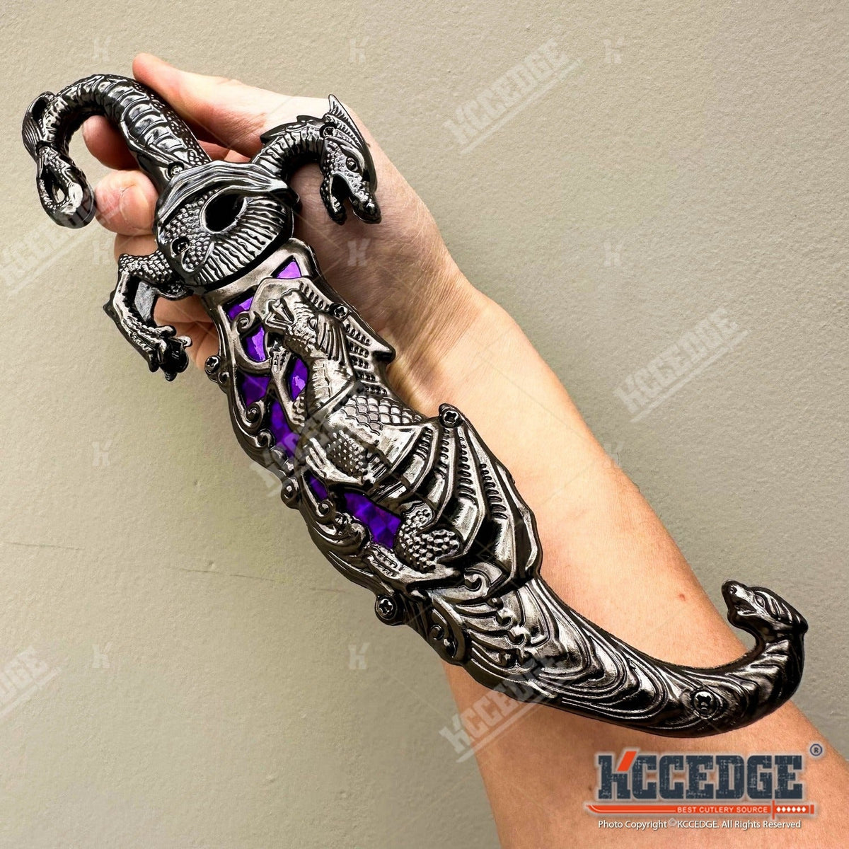 9" Dragon Cosplay Collectible Dagger, 440 Stainless Steel, Historical Replica for Display & Medieval Fair Props – Medieval Fantasy Fixed Blade Knife with - product image 9